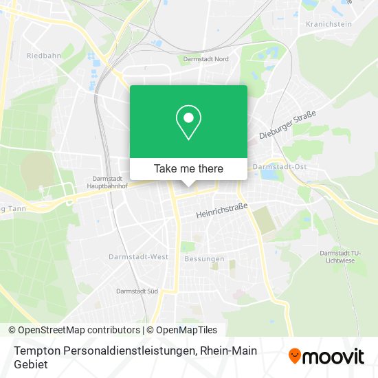 Tempton Personaldienstleistungen map