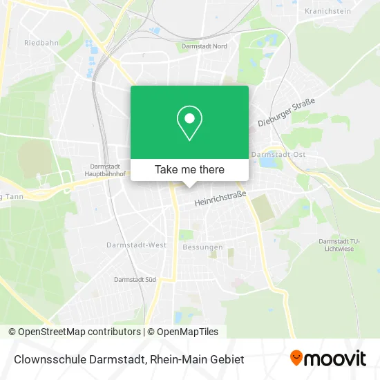 Карта Clownsschule Darmstadt