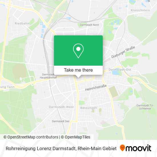 Rohrreinigung Lorenz Darmstadt map