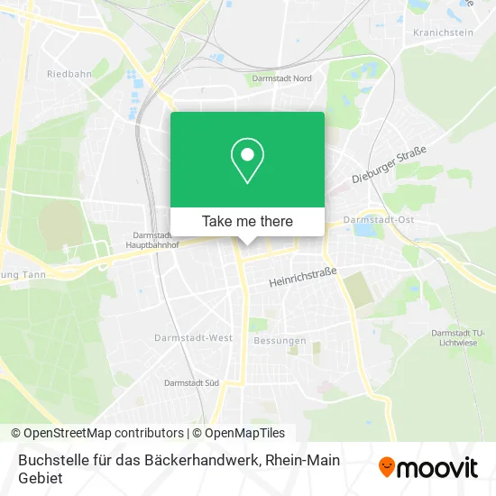 Карта Buchstelle für das Bäckerhandwerk