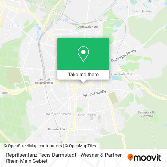 Repräsentanz Tecis Darmstadt - Wiesner & Partner map