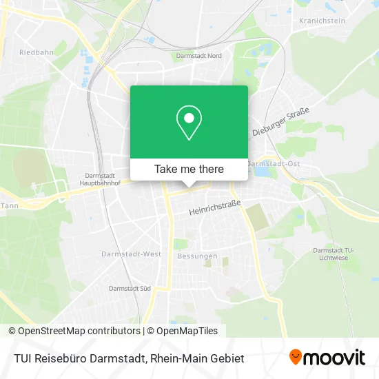 Карта TUI Reisebüro Darmstadt