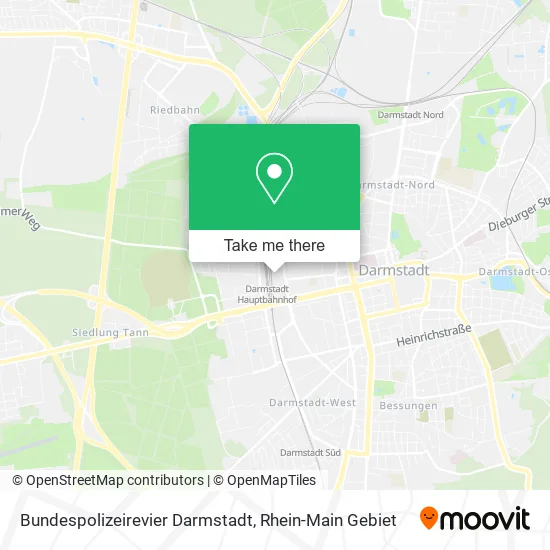Карта Bundespolizeirevier Darmstadt