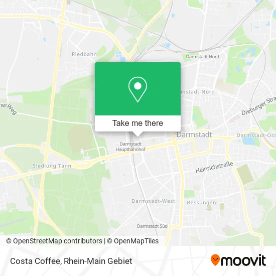 Карта Costa Coffee