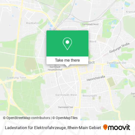 Карта Ladestation für Elektrofahrzeuge