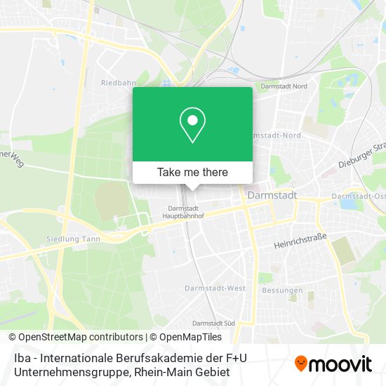 Iba - Internationale Berufsakademie der F+U Unternehmensgruppe map