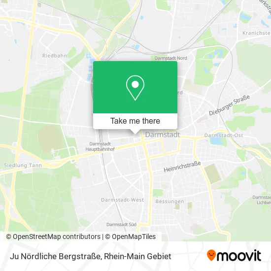 Карта Ju Nördliche Bergstraße