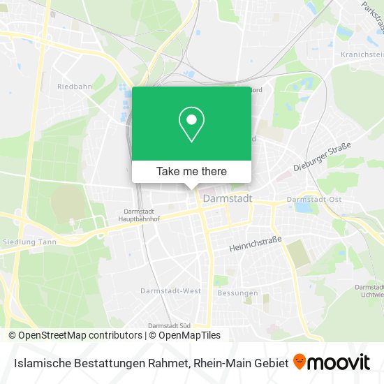 Islamische Bestattungen Rahmet map