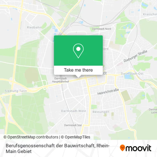 Карта Berufsgenossenschaft der Bauwirtschaft