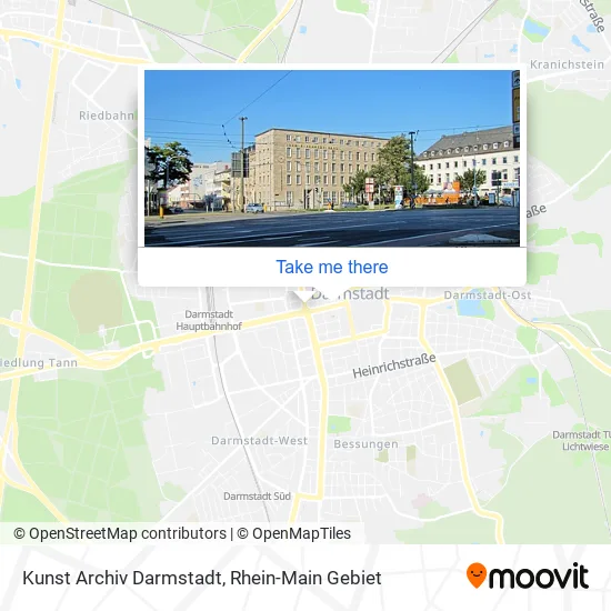 Карта Kunst Archiv Darmstadt