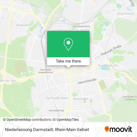 Карта Niederlassung Darmstadt