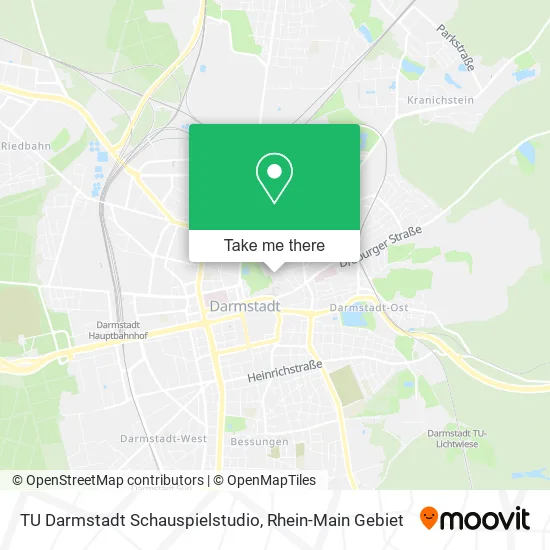 Карта TU Darmstadt Schauspielstudio