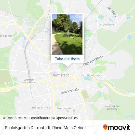 Schloßgarten Darmstadt map