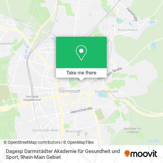 Dagesp Darmstädter Akademie für Gesundheit und Sport map