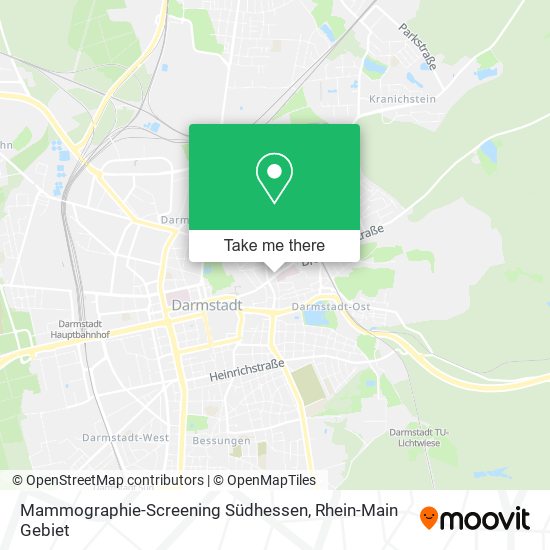 Mammographie-Screening Südhessen map