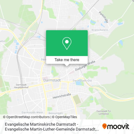 Evangelische Martinskirche Darmstadt - Evangelische Martin-Luther-Gemeinde Darmstadt map