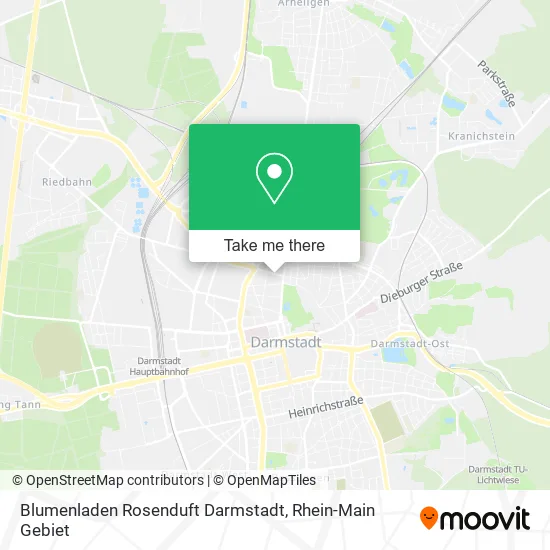 Карта Blumenladen Rosenduft Darmstadt