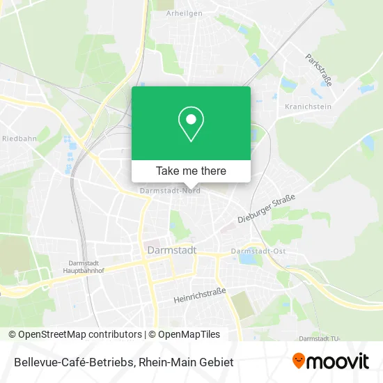 Карта Bellevue-Café-Betriebs