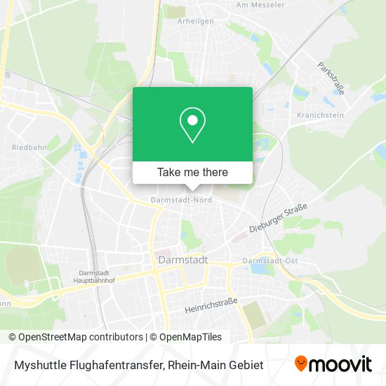 Myshuttle Flughafentransfer map