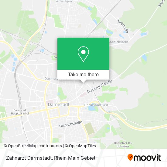 Zahnarzt Darmstadt map