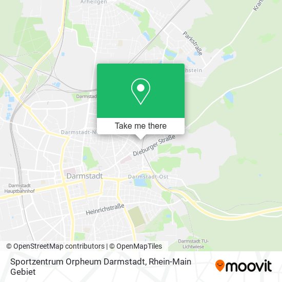 Sportzentrum Orpheum Darmstadt map