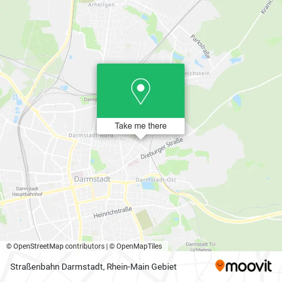 Карта Straßenbahn Darmstadt