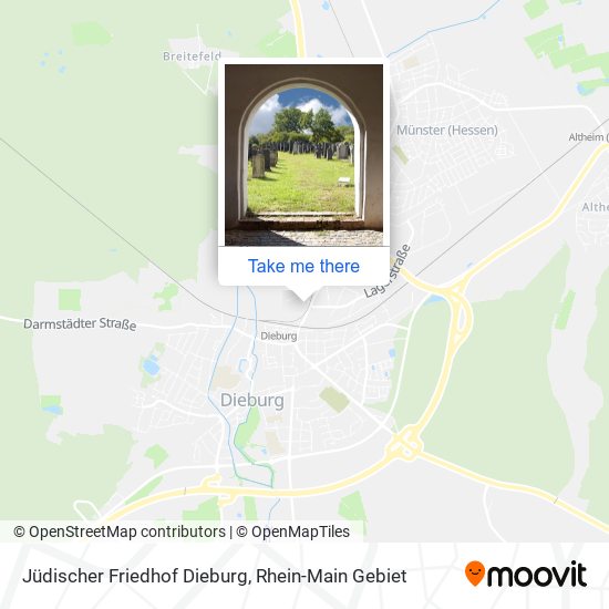 Jüdischer Friedhof Dieburg map
