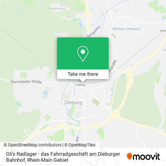 Oli's Radlager - das Fahrradgeschäft am Dieburger Bahnhof map