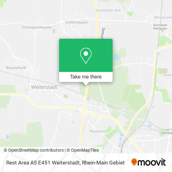 Карта Rest Area A5 E451 Weiterstadt