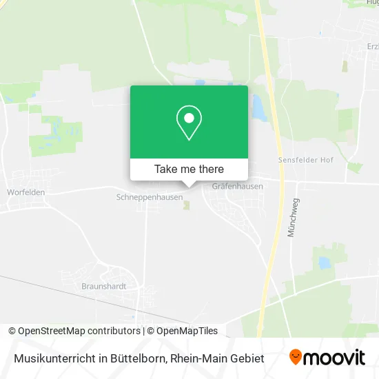 Карта Musikunterricht in Büttelborn