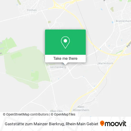 Карта Gaststätte zum Mainzer Bierkrug