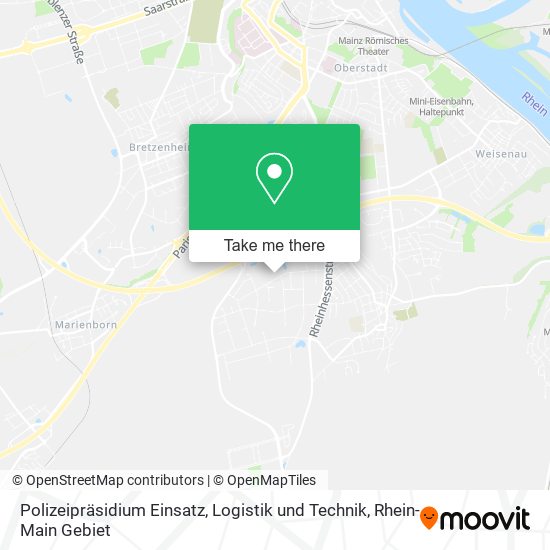 Карта Polizeipräsidium Einsatz, Logistik und Technik