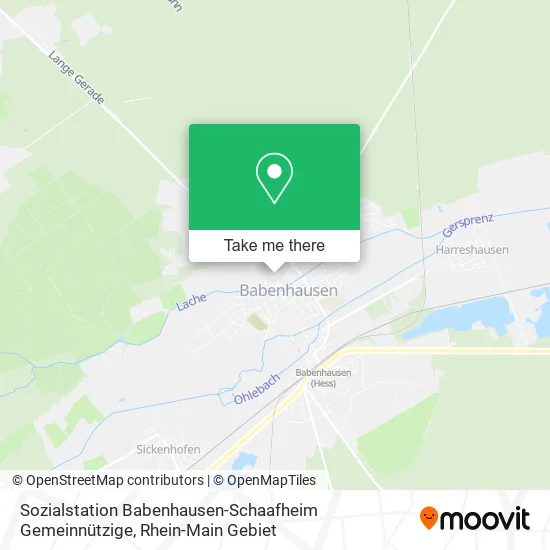 Карта Sozialstation Babenhausen-Schaafheim Gemeinnützige