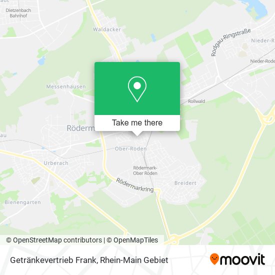 Getränkevertrieb Frank map