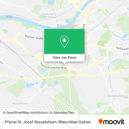 Карта Pfarrei St. Josef Rüsselsheim