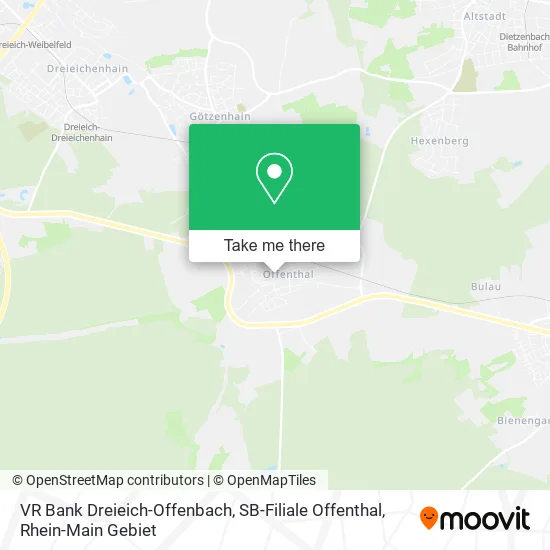 Карта VR Bank Dreieich-Offenbach, SB-Filiale Offenthal