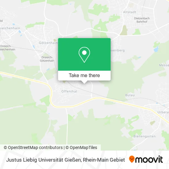 Карта Justus Liebig Universität Gießen
