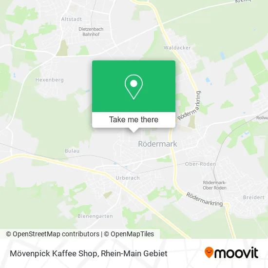 Карта Mövenpick Kaffee Shop