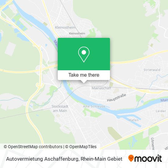 Карта Autovermietung Aschaffenburg