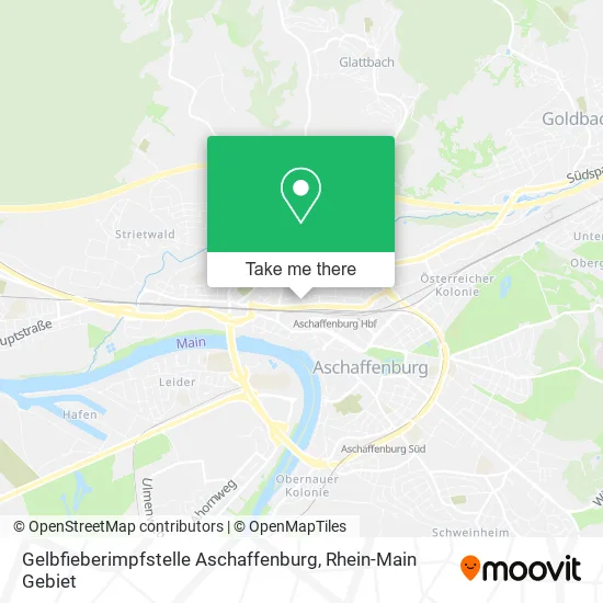 Карта Gelbfieberimpfstelle Aschaffenburg