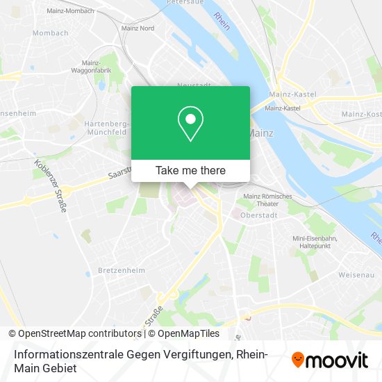 Informationszentrale Gegen Vergiftungen map