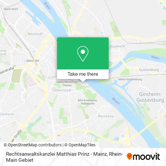Карта Rechtsanwaltskanzlei Matthias Prinz - Mainz