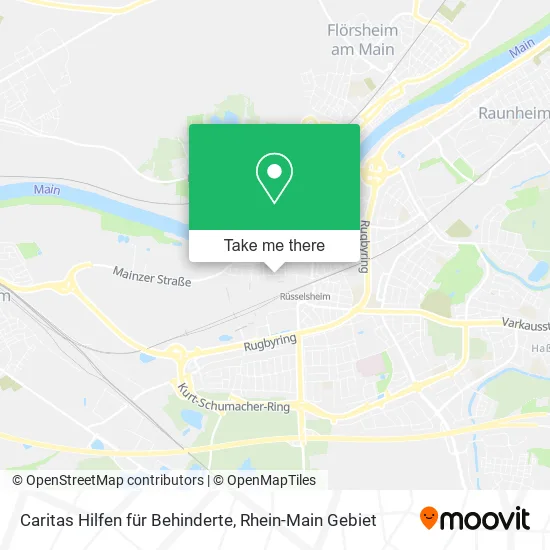 Карта Caritas Hilfen für Behinderte