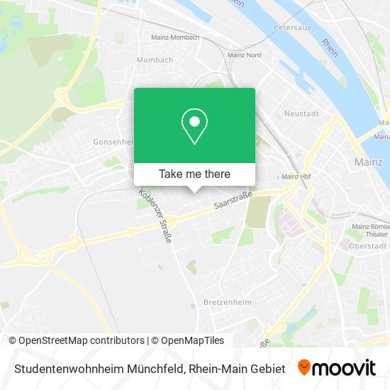 Studentenwohnheim Münchfeld map