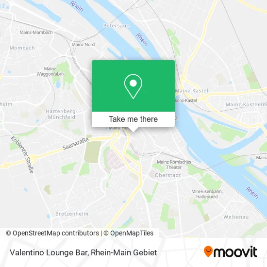 Карта Valentino Lounge Bar