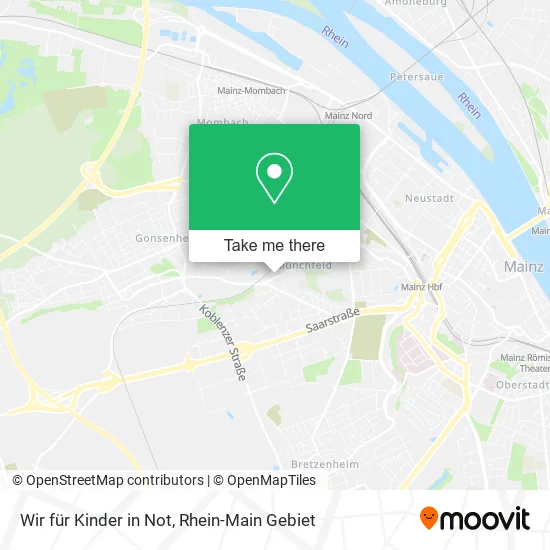 Карта Wir für Kinder in Not