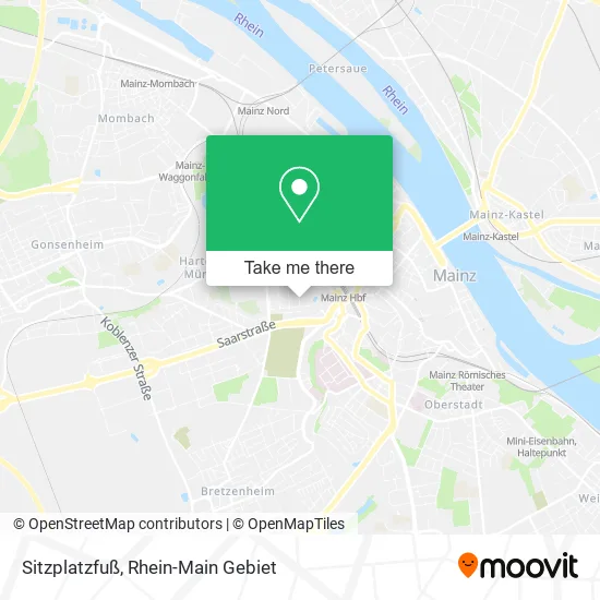 Карта Sitzplatzfuß