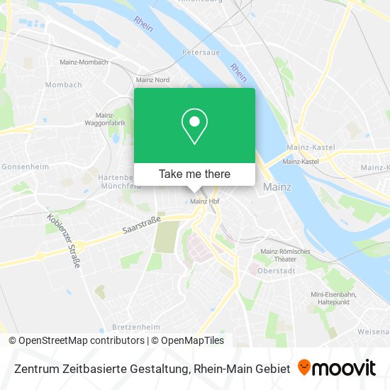 Zentrum Zeitbasierte Gestaltung map