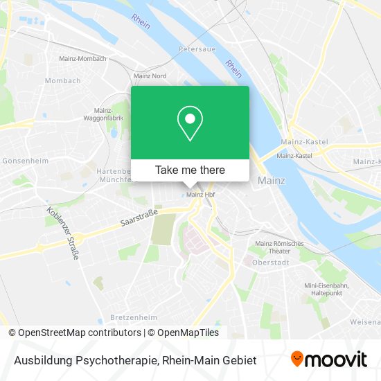 Ausbildung Psychotherapie map