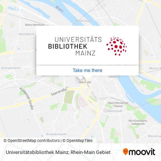 Карта Universitätsbibliothek Mainz